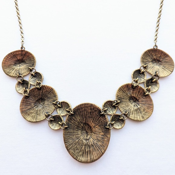 Concho Style Bib Necklace Southwest Western Statement Jewelry - Picture 3 of 6